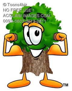 Cartoon Strong Tree Cartoon Strong Tree