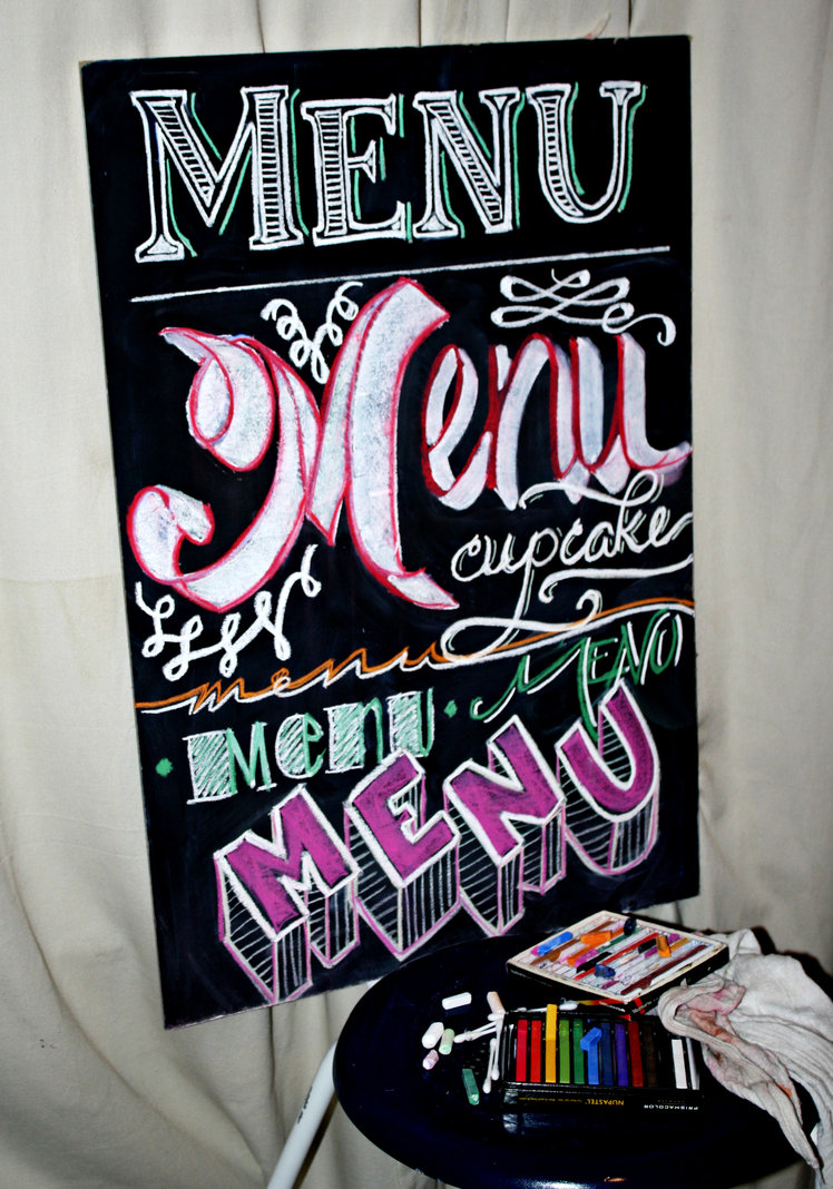 Chalkboard Menu Lettering