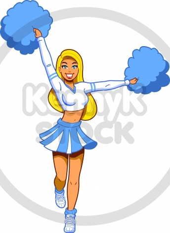 Cheerleader Poms Clip Art Vector