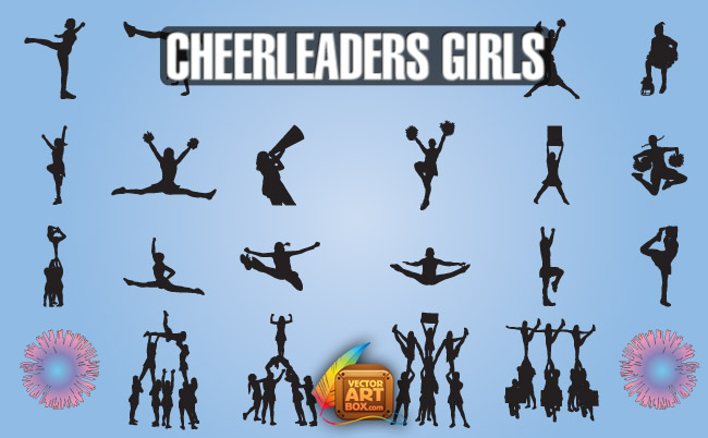 Cheerleader Silhouette Clip Art Free