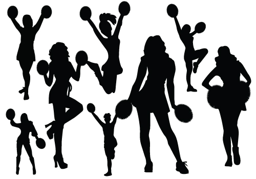Cheerleader Silhouette Vector Cheerleader Silhouette Vector
