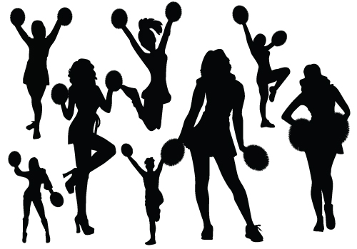 Cheerleader Silhouette Vector