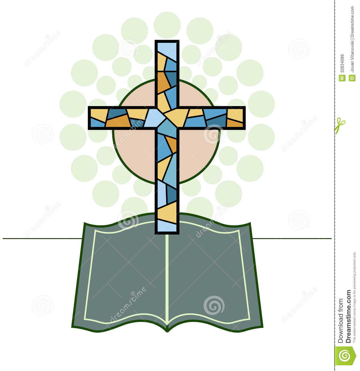 Christian Cross and Bible Vector