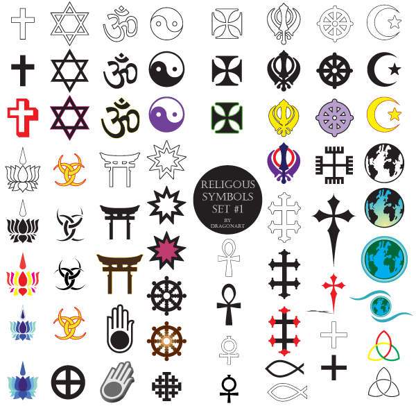 Christian Religious Symbols Vectors