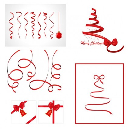 Christmas Ribbon Vector Free