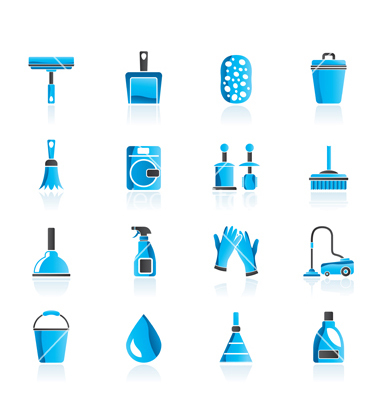 Cleaning Icons Free Vectors