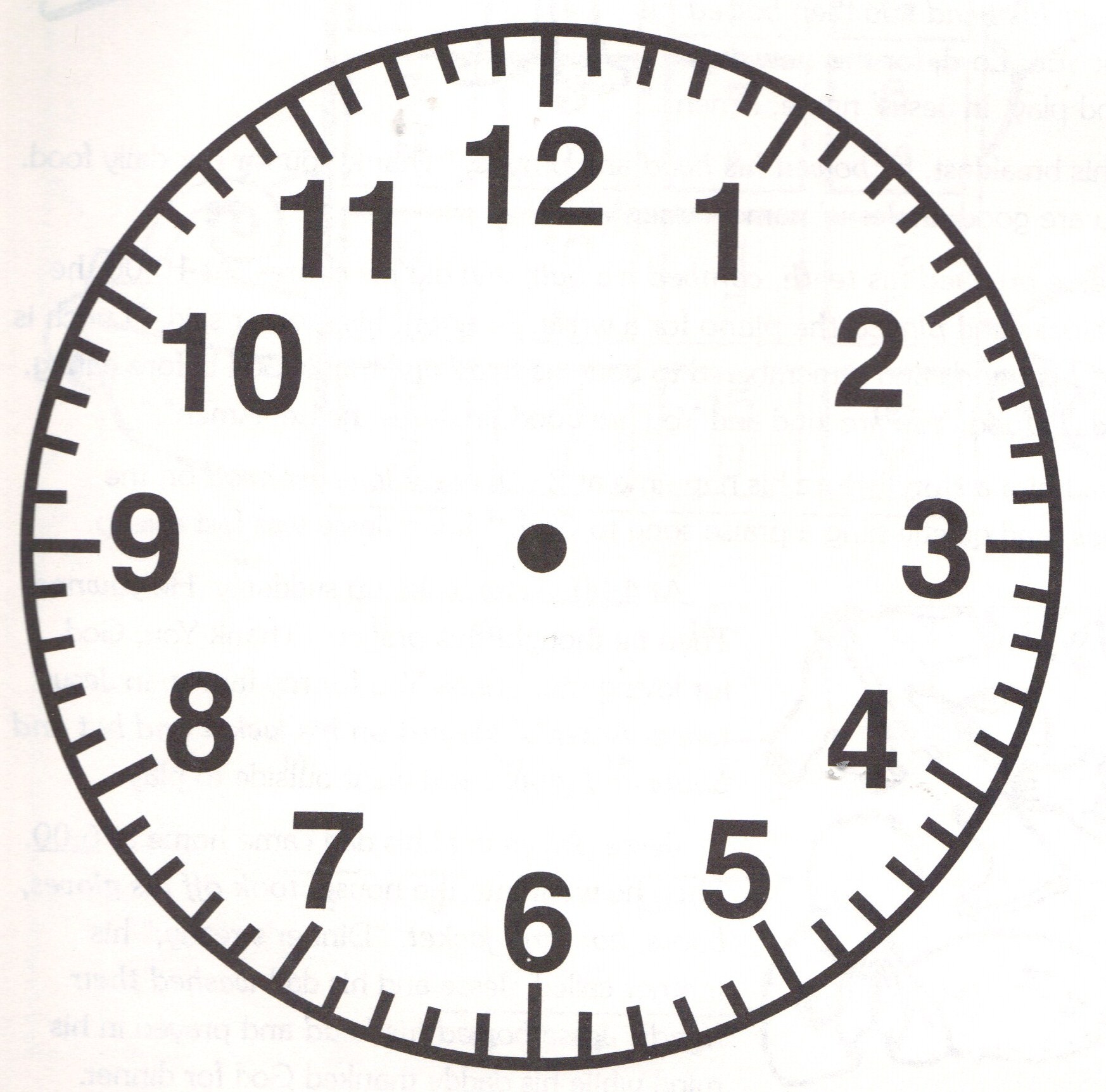 Clock Face with No Hands