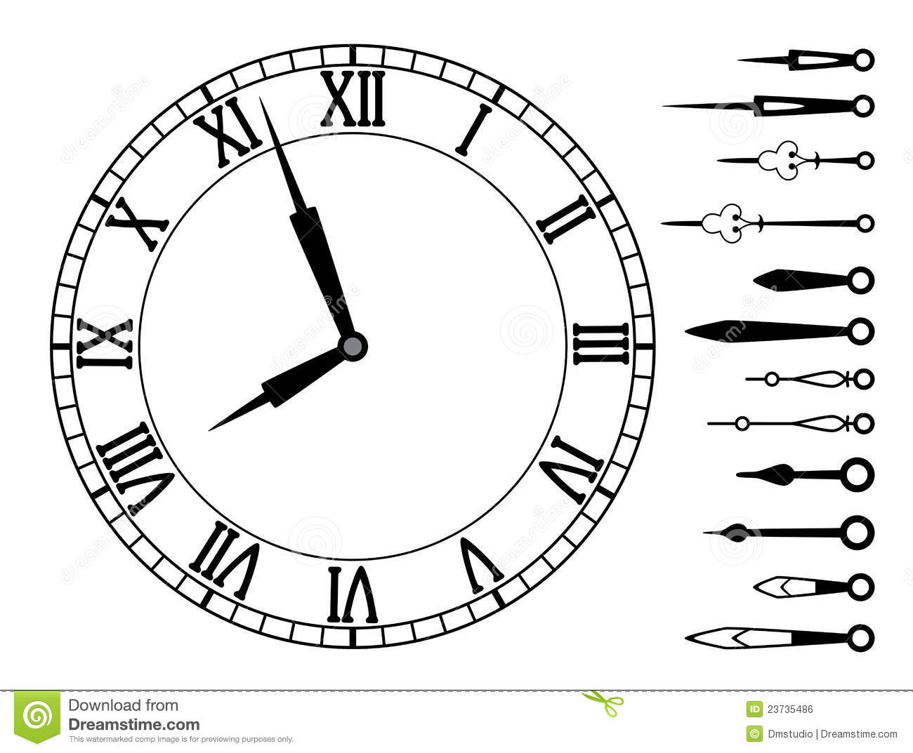 Clock Hands Vector