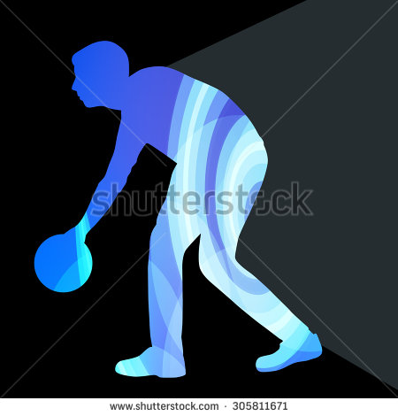 Colorful Bowling Silhouette Colorful Bowling Silhouette