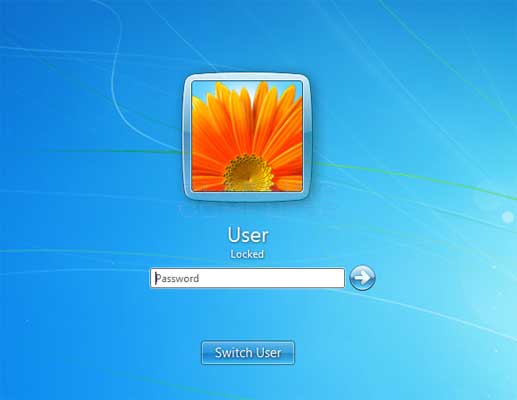 Computer Lock Screen Windows 7