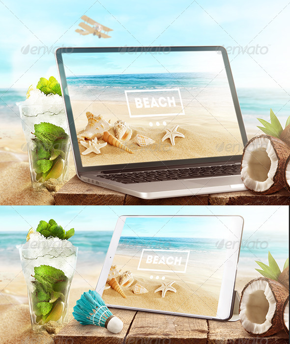 10 Photos of Tablet Mockup PSD