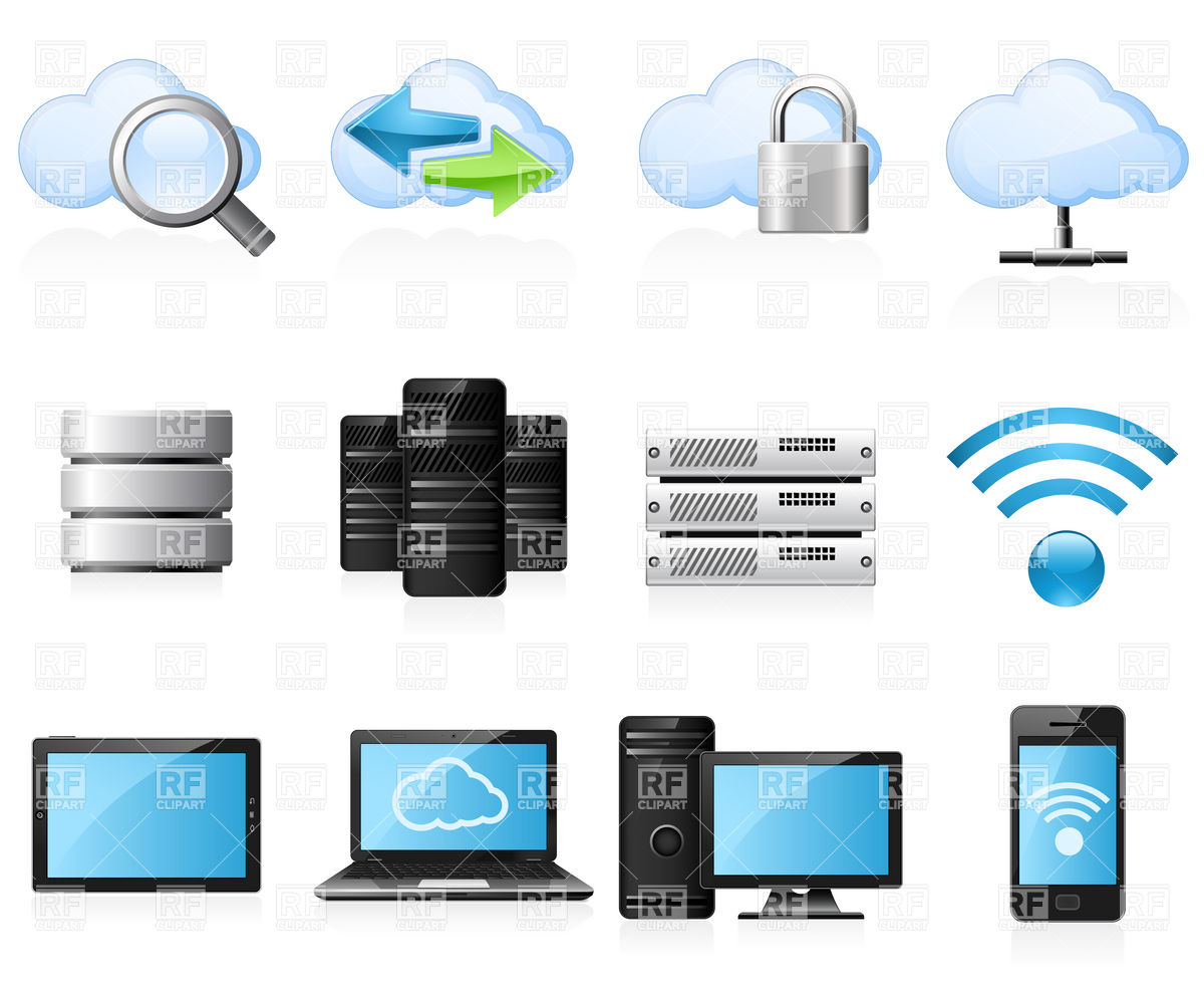 12 Network Icons Vector Images