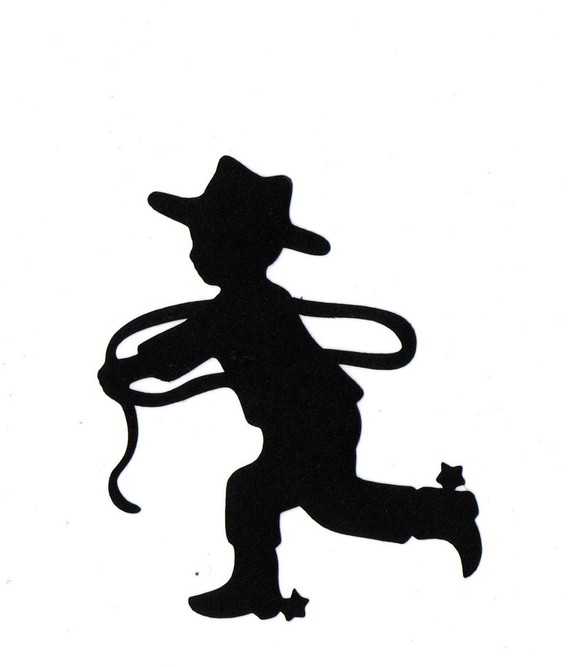 Cowboy and Cowgirl Silhouette Clip Art