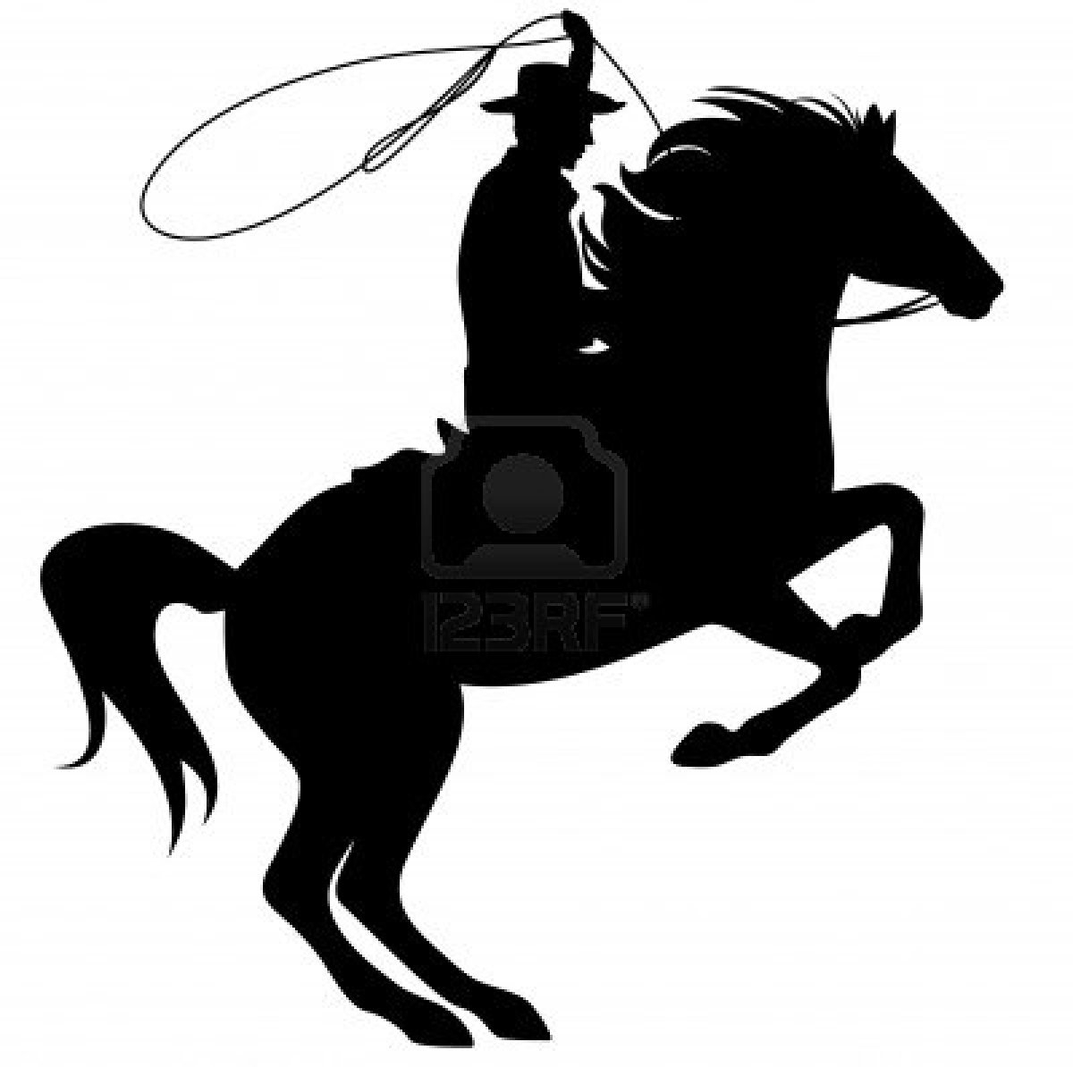 Cowboy Silhouette Clip Art