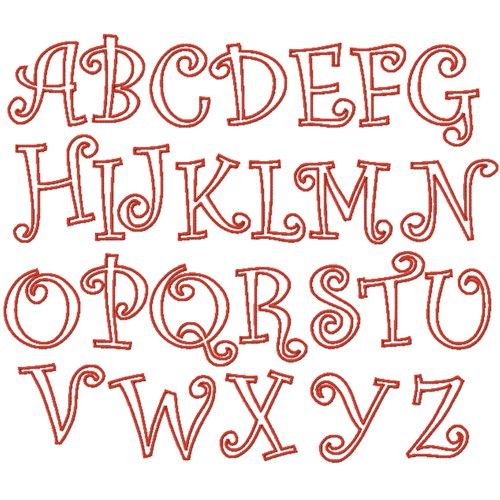 Curlz Applique Font Embroidery Curlz Applique Font Embroidery