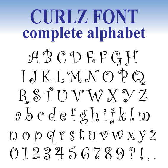 Curlz Embroidery Font