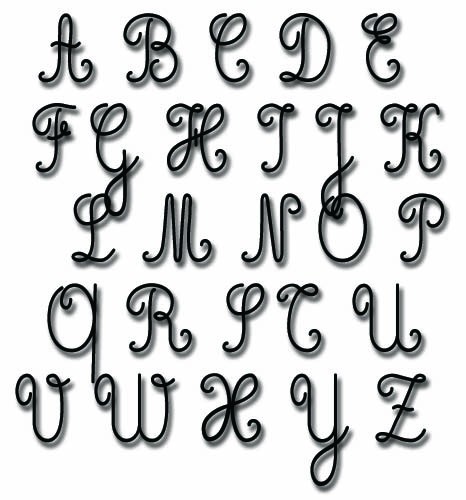 Cursive Font Alphabet Letters