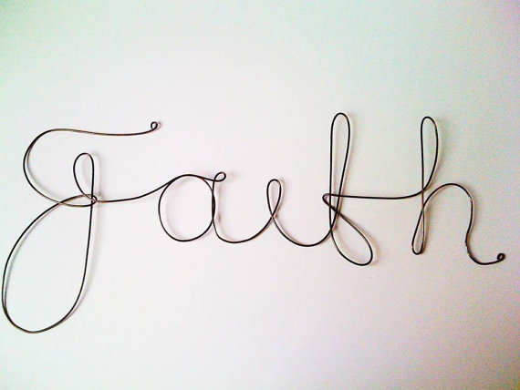 Cursive Font Word Faith