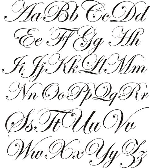 Cursive Tattoo Fonts Cursive Tattoo Fonts
