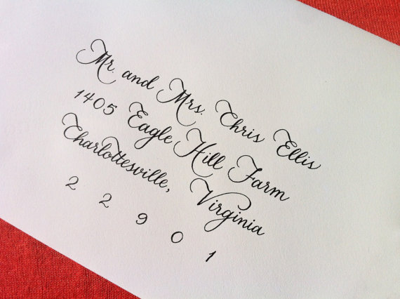 Custom Wedding Invitation Calligraphy