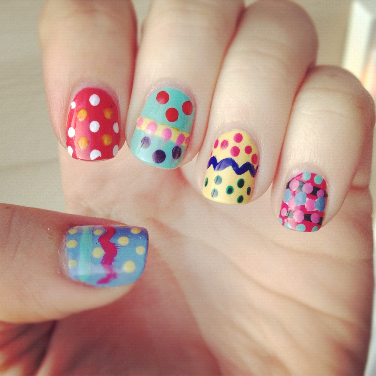 Cute Easter Short Nail Designs