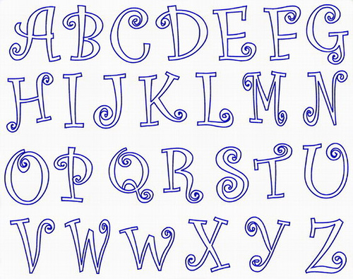 Cute Font Letters Alphabet