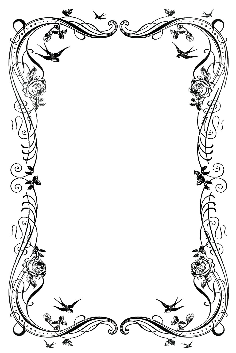 8 Fancy Paper Border Designs Images Fancy Frame Borders Black