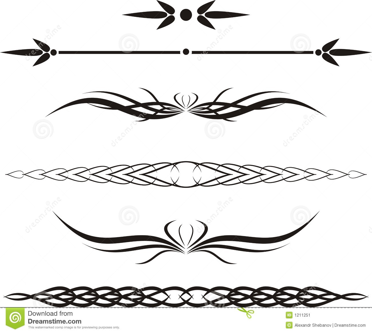 Decorative Scroll Line Clip Art