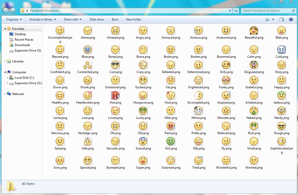 Facebook Emoticons