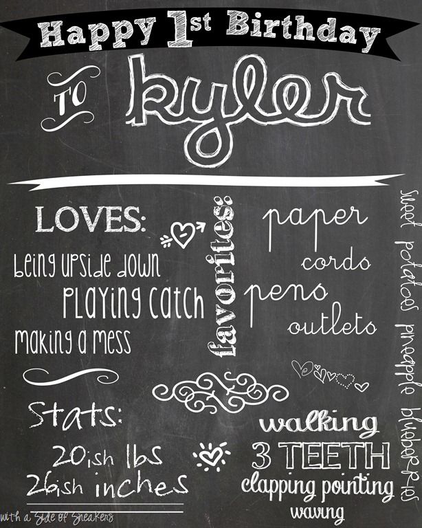 First Birthday Chalkboard Fonts