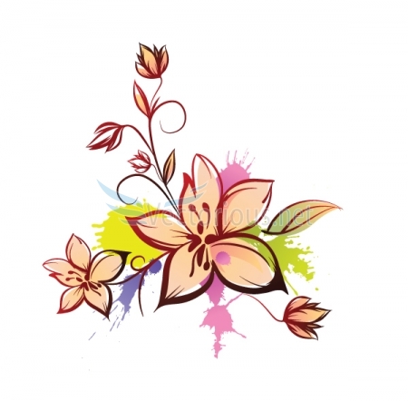 Floral Design Vector Art