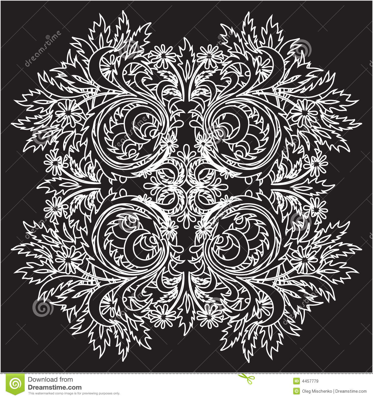 Floral Lace Pattern Vector