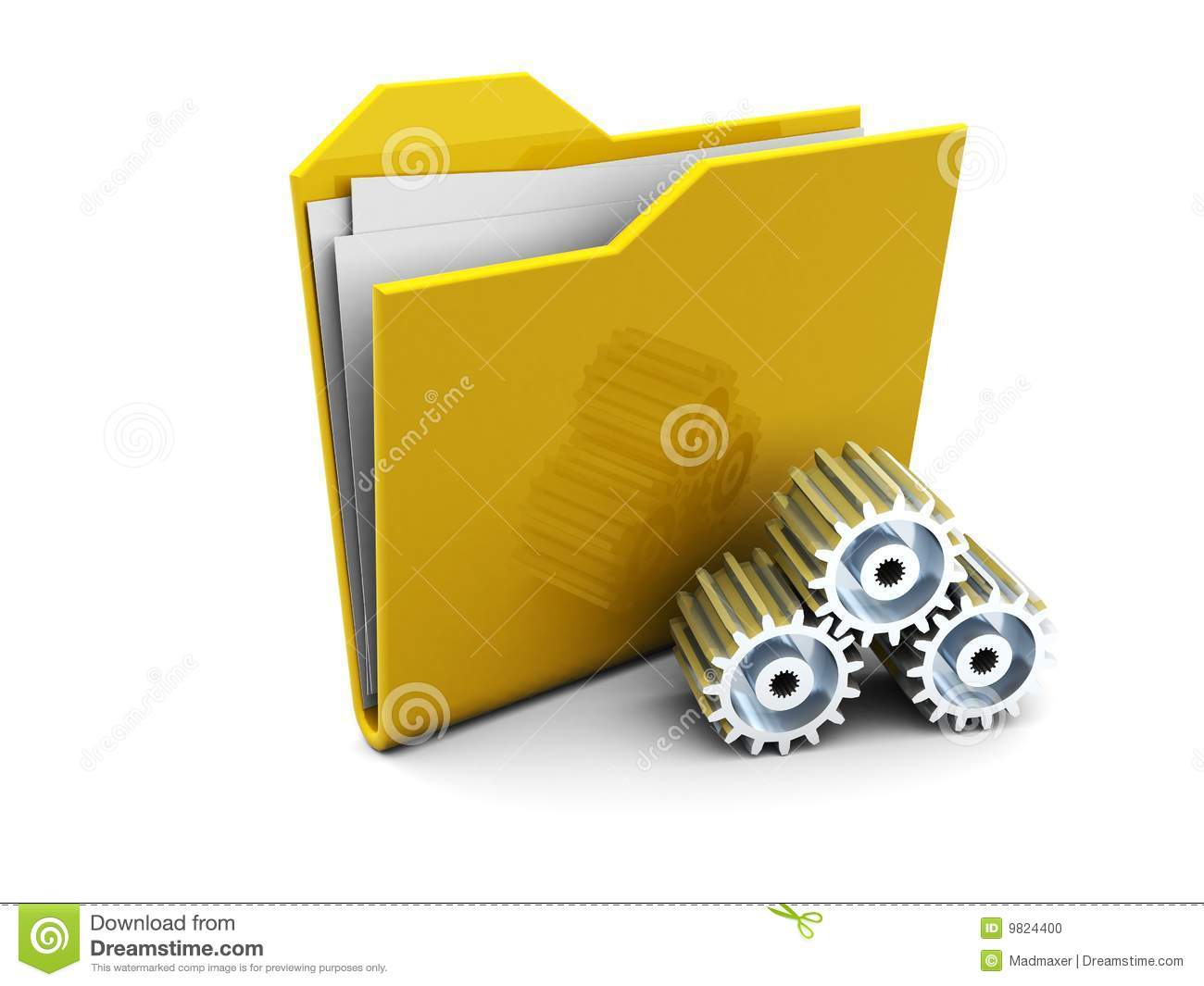 Folder Icon with Gears