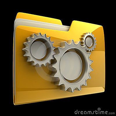 Folder Icon with Gears