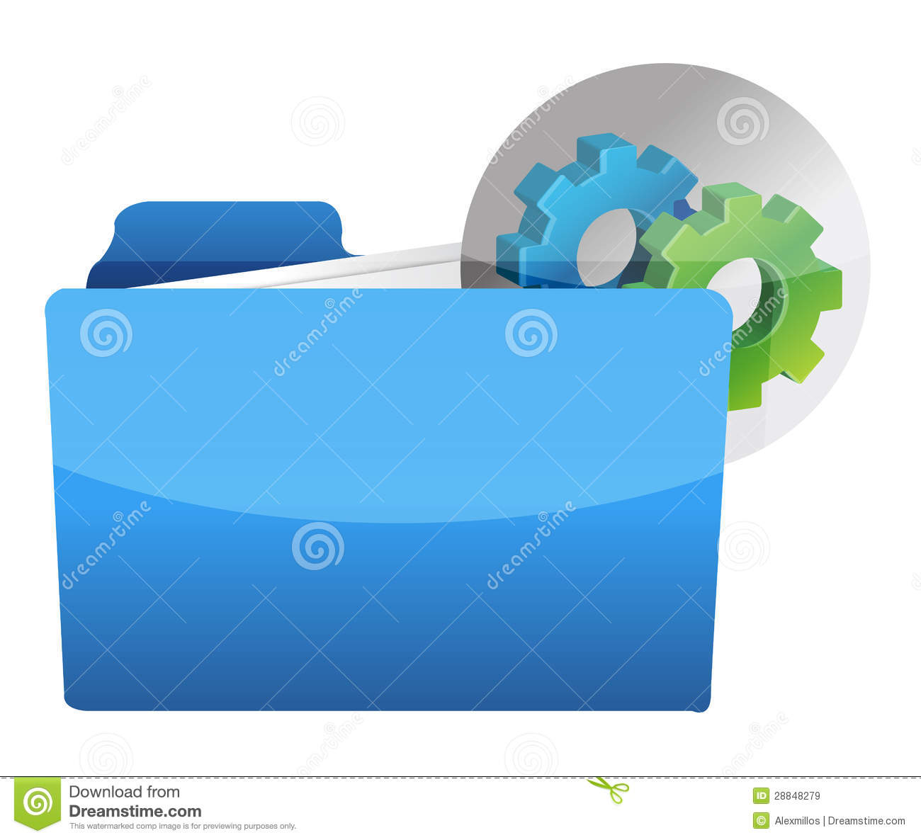 Folder Icon with Gears