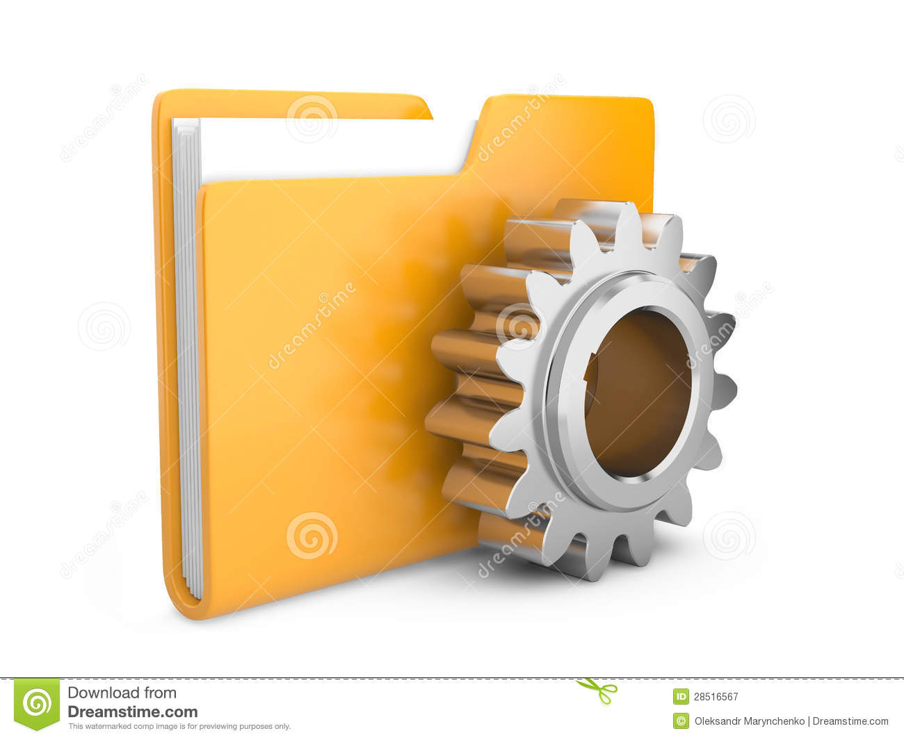 Folder Icon with Gears