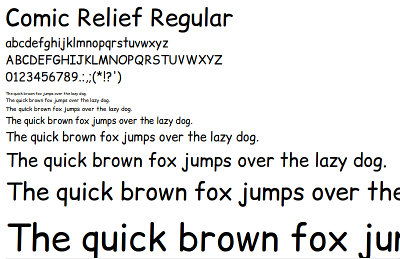 Font Comic Relief