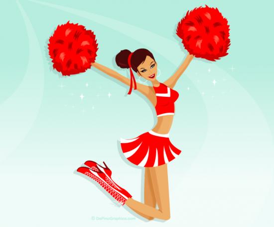 Free Cheerleader Vector Art