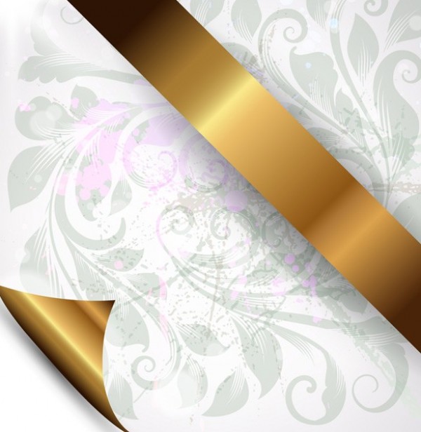 15 Gold Ribbon PSD Images