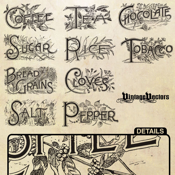 Free Graphics Vintage Coffee Labels