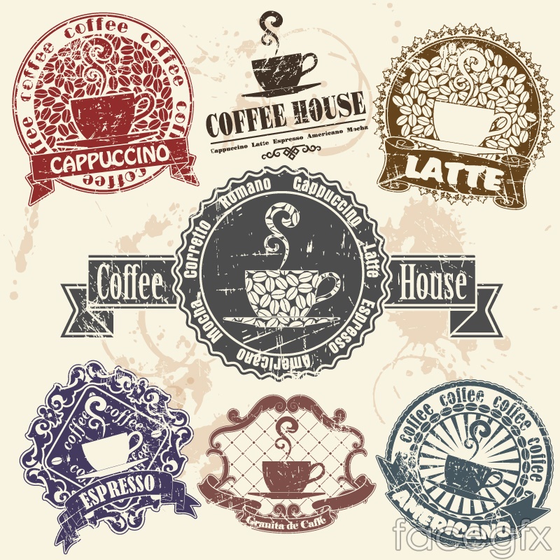 Free Graphics Vintage Coffee Labels