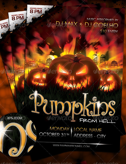 Free Halloween PSD Flyer Template