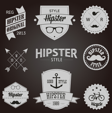 Free Hipster Vector Badges