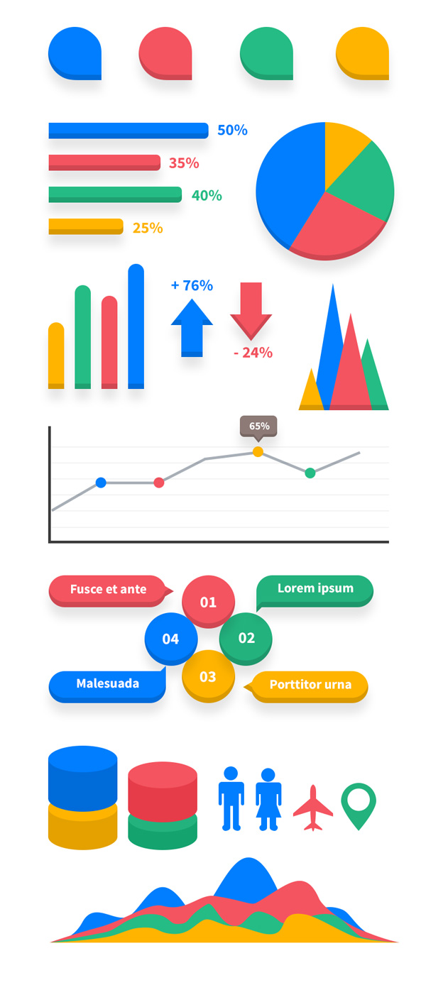 11 Free Infographic Elements PSD Images