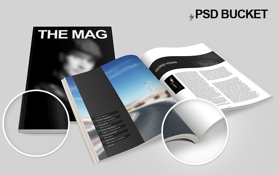 Free Magazine Cover Mockup PSD Free Magazine Cover Mockup PSD