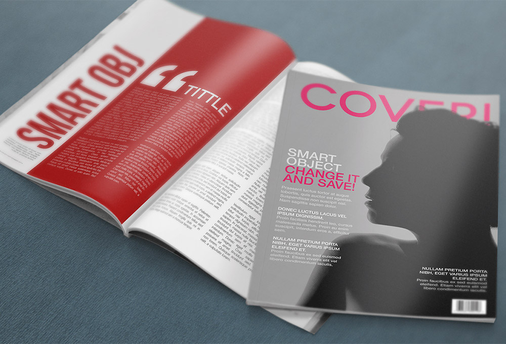 Free Psd Magazine Mockup Template