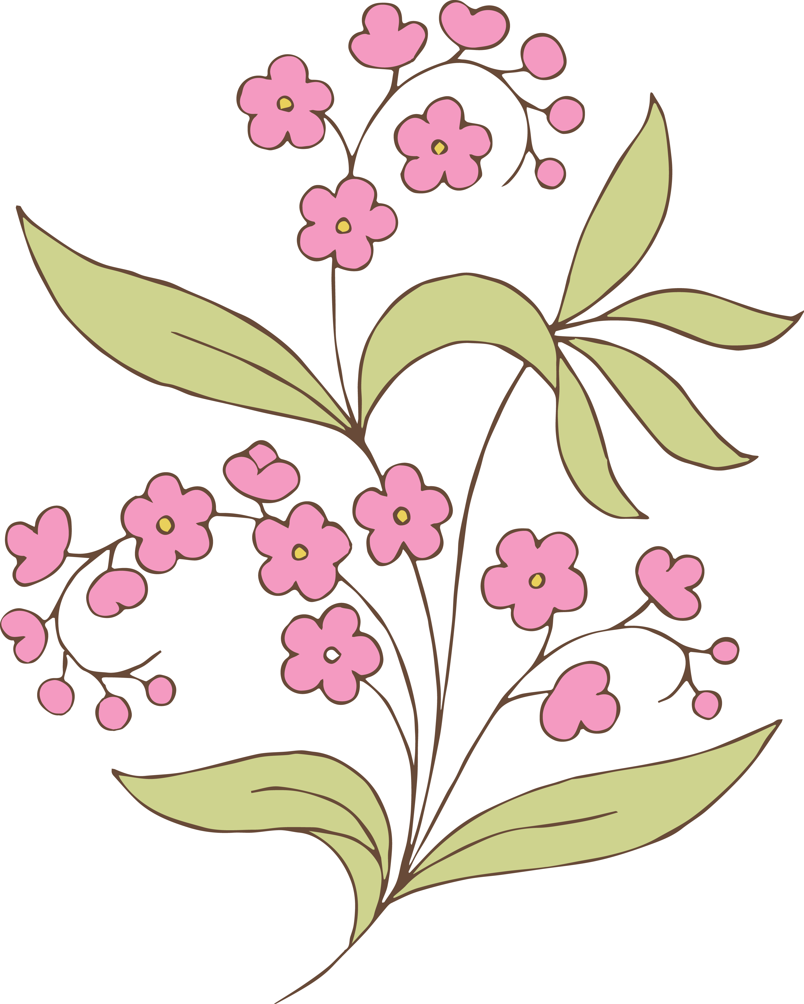 Free Vector Vintage Flower Clip Art