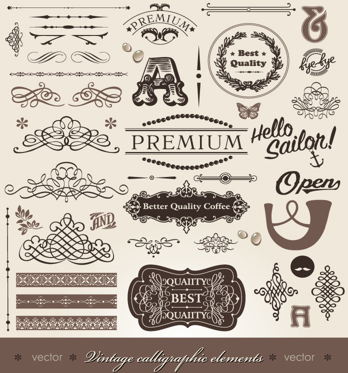 Free Vintage Vector Logo Elements