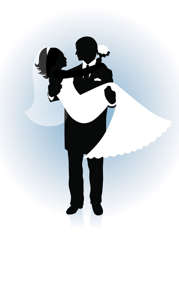 Free Wedding Silhouette Vector