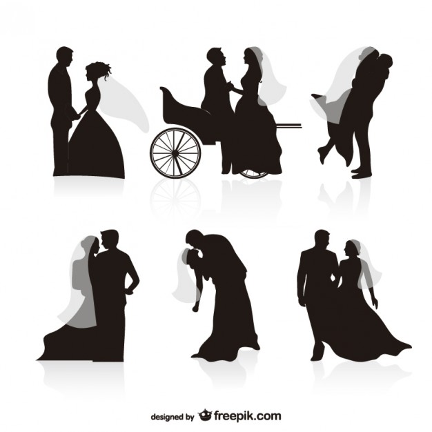 Free Wedding Silhouette Vector